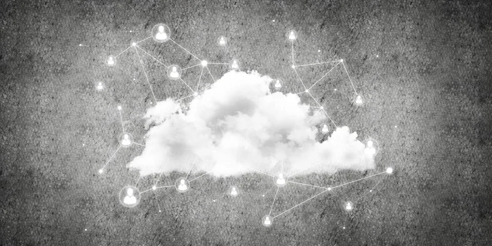 Wireless technologies for connection and sharing data as abstract concept Foto stock