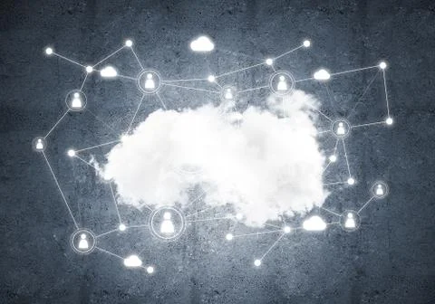 Wireless technologies for connection and sharing data as abstract concept Foto stock