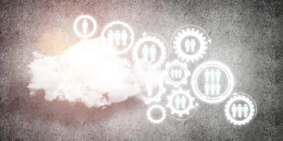 Wireless technologies for connection and sharing data as abstract concept Stock Photos