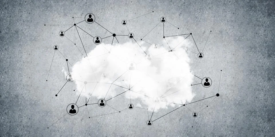 Wireless technologies for connection and sharing data as abstract concept Foto stock