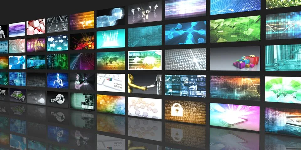 Wireless Technology and Social Media Illustrazione stock