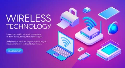Wireless technology devices vector illustration Иллюстрация