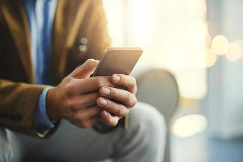 Wireless technology has simplified business. High angle shot of an Stock Photos