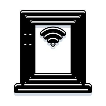 Wireless technology providing fast internet network connection Stock Illustration