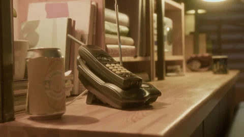 Wireless Telephone on Charging Station Видео 304854590