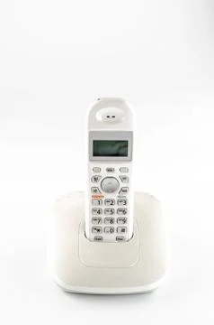 Wireless telephone on white background Stock Photos