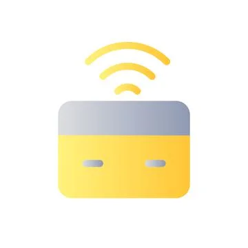 Wireless transfer money flat gradient color ui icon Illustrazione stock