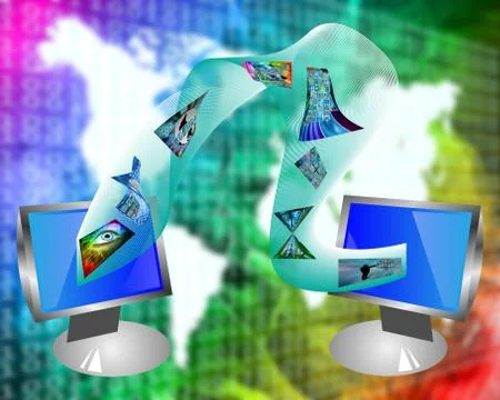 Wireless transmission Stock Illustration