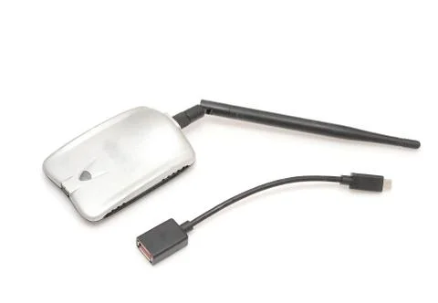 Wireless usb adapter isolated on white Stock Photos