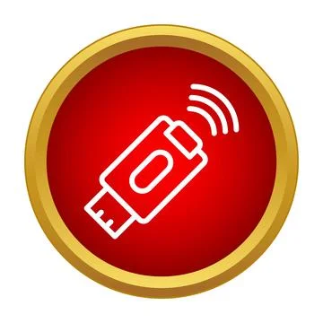 Wireless usb flash drive data transfer icon Stock Illustration