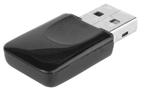 Wireless USB Network Adapter Isolated on White background Stock Photos