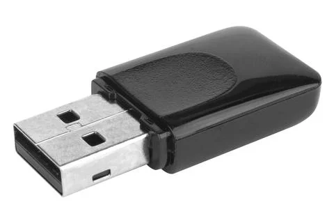 Wireless USB Network Adapter Isolated on White background Stock Photos