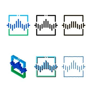 Wireless variants sensor voice control icon vector Stock Illustration
