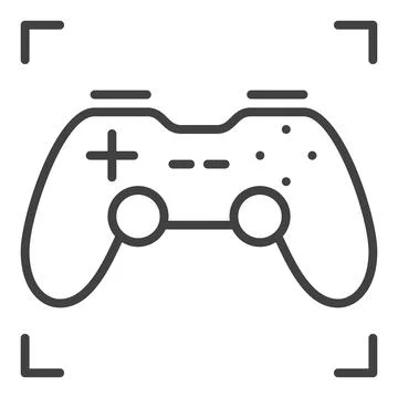 Wireless Video Game Controller vector Gamepad icon or symbol in outline style Illustrazione stock
