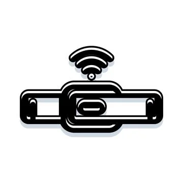 Wireless wearable technology providing connection and data tracking イラスト素材