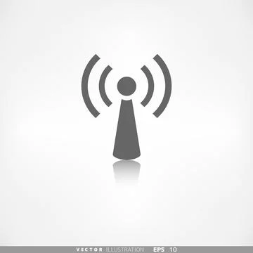 Wireless web icon. Application button. Stock Illustration