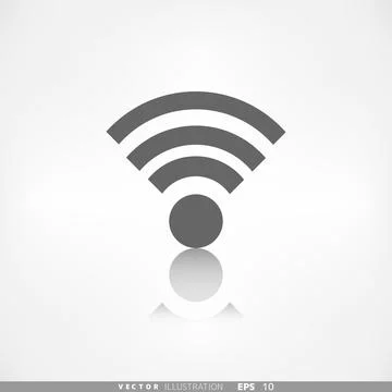 Wireless web icon. Application button. Illustrazione stock