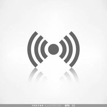 Wireless web icon. Application button. Stock Illustration