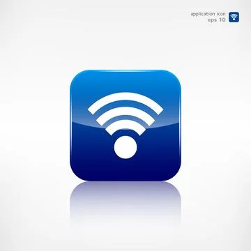Wireless web icon. Application button. Stock Illustration