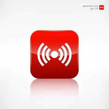 Wireless web icon. Application button. Stock Illustration