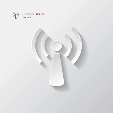 Wireless web icon. Application button. Stock Illustration