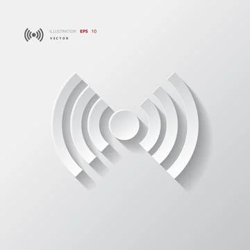 Wireless web icon. Application button. Stock Illustration