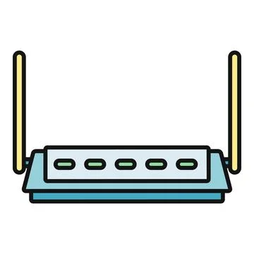 Wireless wi fi router connecting devices to internet Stock Illustration