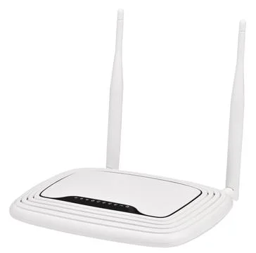 Wireless wi-fi router isolated on white background. Stock Photos
