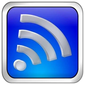 Wireless WiFi Wlan button Illustrazione stock