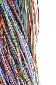 Wires , abstract flow of information in computer networks Stock Photos