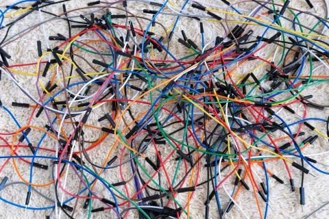 Wires are on the table Foto stock