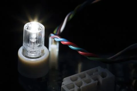 Wires arranged in light 스톡 사진