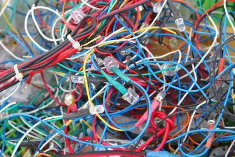 Wires background Stock Photos