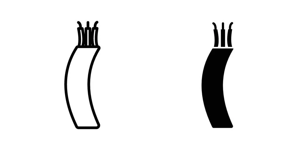 Wires icon set. Vector EPS 10 Stock Illustration