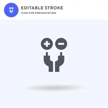 Wires icon vector, filled flat sign, solid pictogram isolated on white, logo  스톡 일러스트