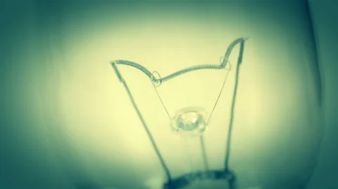The wires inside the bulb light on Video stock 46426870
