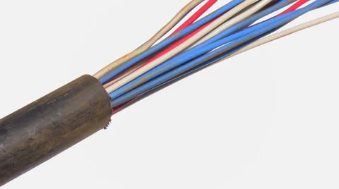 Wires pulled into the tube Vídeos de archivo 28444152