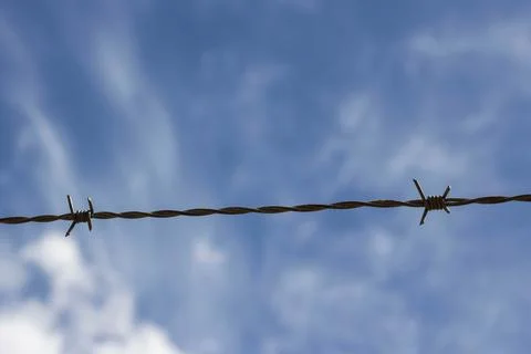 Wires with the sky in the background, without step Stock Photos