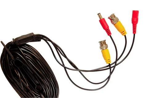 Wires from a technician on a white background Stock Photos