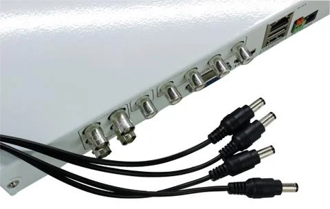 Wires from a technician on a white background Stock Photos