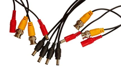 Wires from a technician on a white background Stock Photos