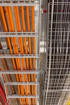 Wiring and cabling for building systems and control and Comminications Stock Photos