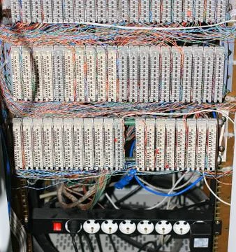 Wiring closet Stock Photos