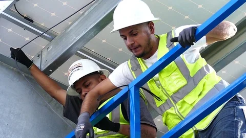 Wiring Solar Stock Footage 123947855