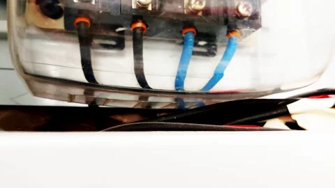 Wiring a Terminal Block: Clear View of Screw and Wire Connections Stock-Footage 317882164