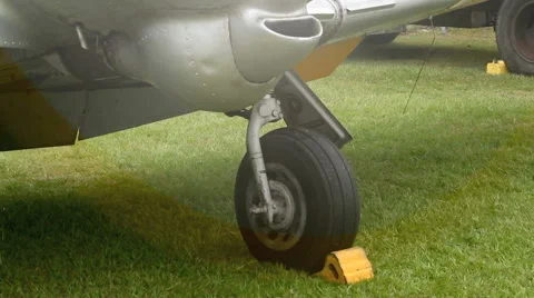 Wirraway Fighter Plane With Engine Running Stock Footage 63106473