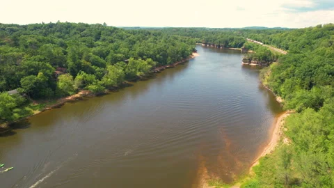 Wisconsin River, Upper Dells 库存影片 276146619