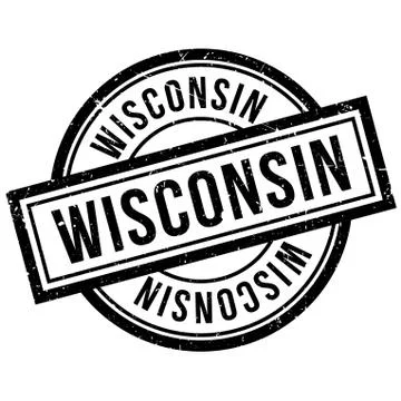 Wisconsin rubber stamp Stock Illustration