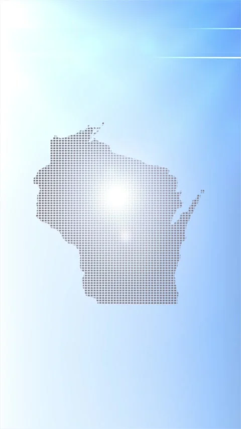 Wisconsin State Map Opener Stock Footage 277088985