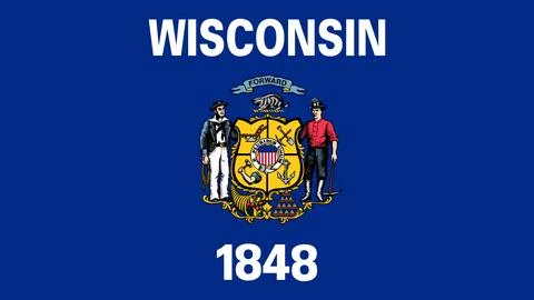 Wisconsin US State Flag Vector Illustration Stock-Illustration